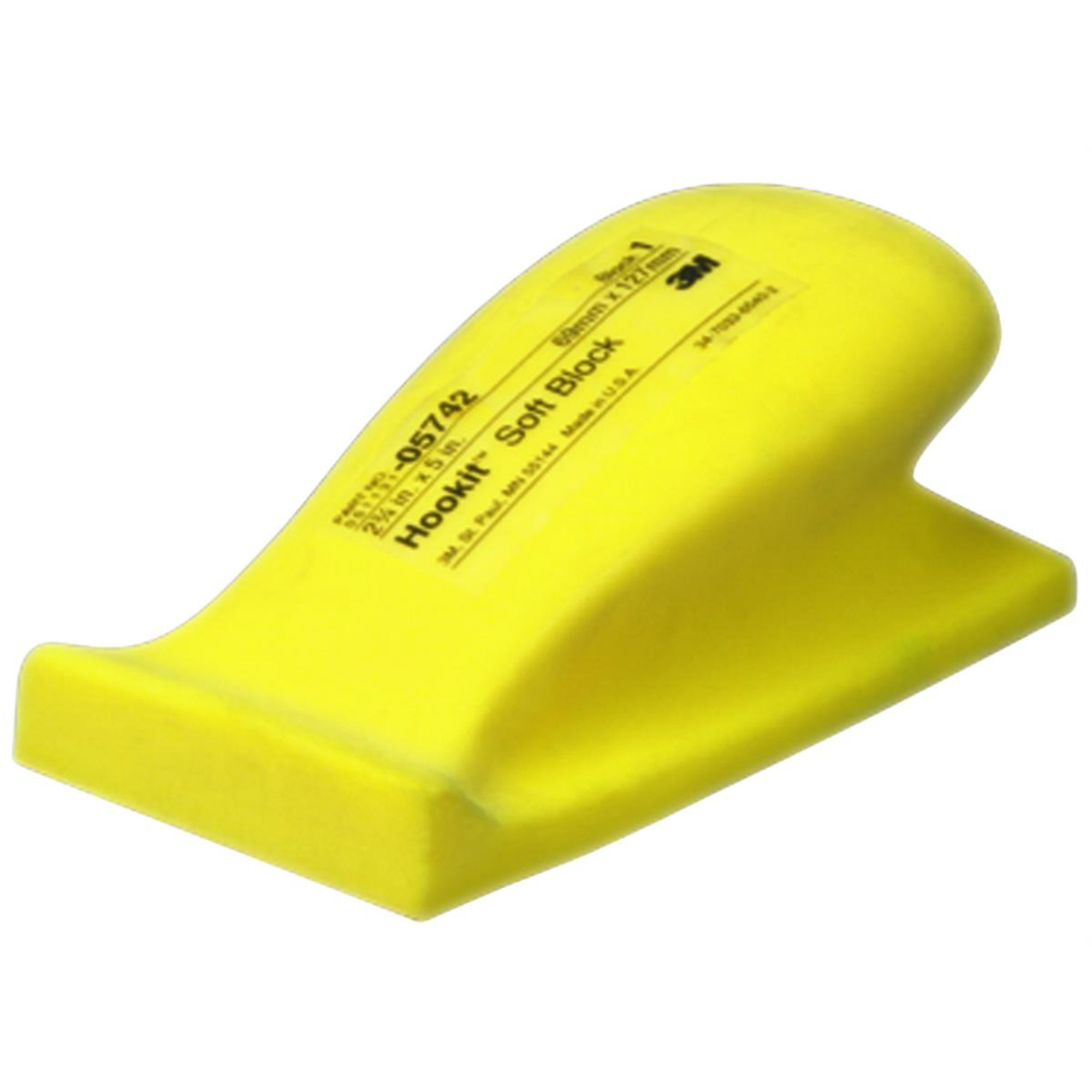 3M Hookit Soft Hand Block — 2.75in. x 5in., Molded Foam, Easy Release Hook Face, Model# MMM5742